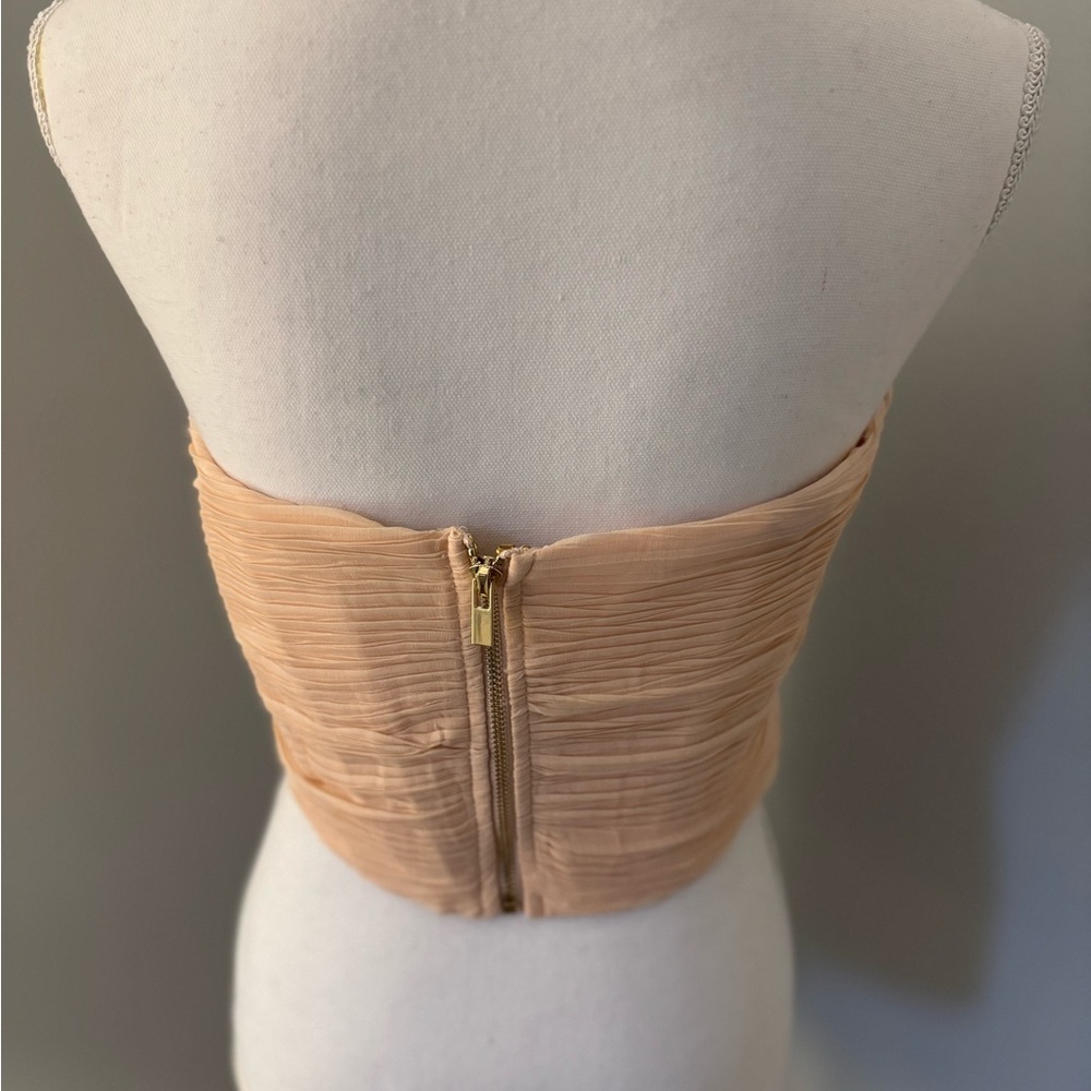 JLUXLABEL Champagne colored Crop Corset. Size large. NWT - Picture 3 of 12